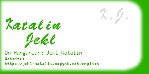 katalin jekl business card